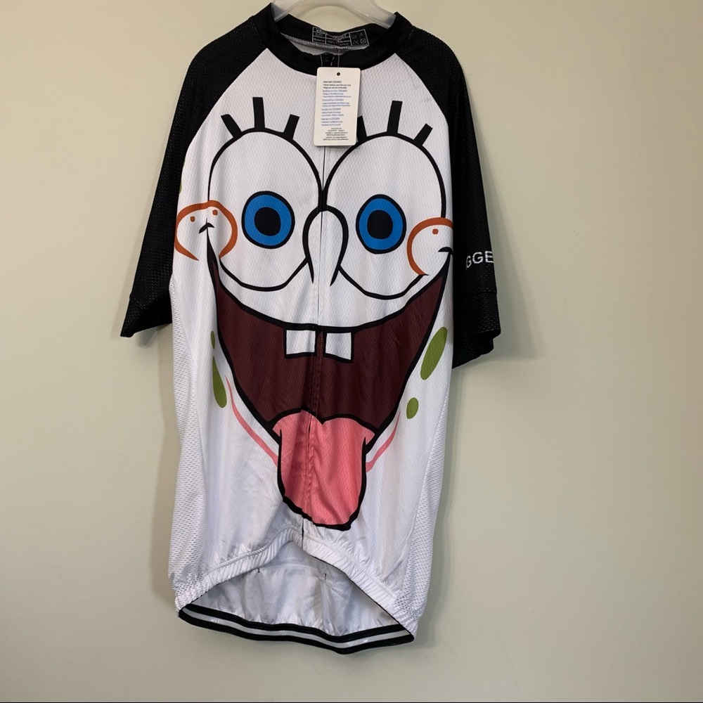 New-Vaggesport Spongebob cycling Jersey bike shirt with reflective & pockets 3xl